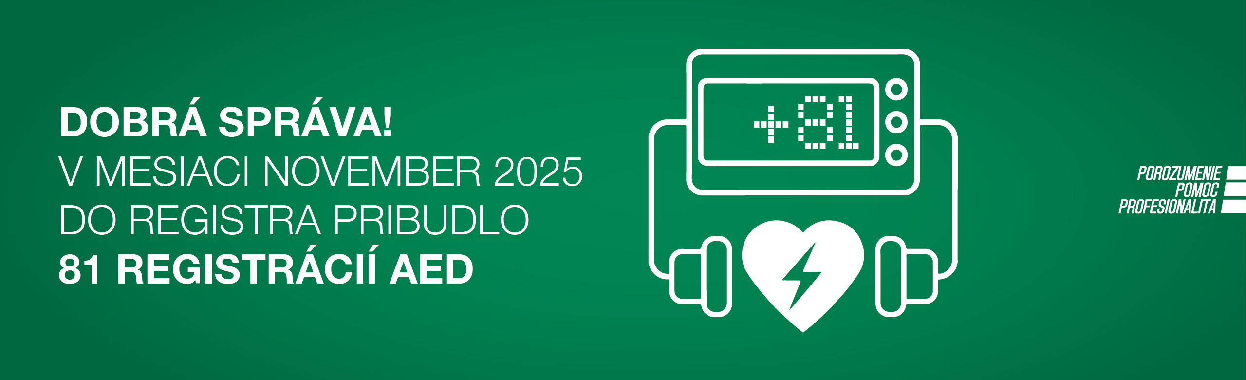 Čím viac AED-čiek, tým väčšia šanca na prežitie – obrázok – banner